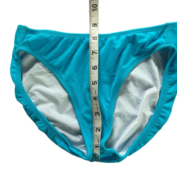 Tara Grinna blue 2-pc tankini and bottom swimsuit adjustable straps Sz 4 32-36 C - Picture 9 of 12